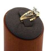 14kt Yellow gold 0.45ct marquise and channel set diamond engagement ring
