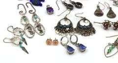 Group lot of Vintage 925 sterling silver earrings