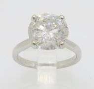 4.10ct Earth Mined Diamond Solitaire Engagement Ring