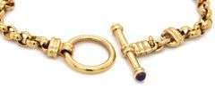 Practical 14K YG Rollo Link Bracelet
