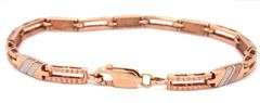Elegant 14K Rose Gold Bracelet with Mother of Pearl