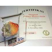 Authentic Berlin Wall Fragment with Certificate of Authenticity