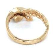 14kt Yellow gold 0.50ctw channel set twisted shank engagement ring