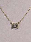 1.35ctw F, VVS1 lab grown diamond with 18" 14k gold pendent