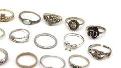Group lot of Vintage 925 sterling silver rings