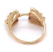 Useful 14K YG and Diamond Insert Ring