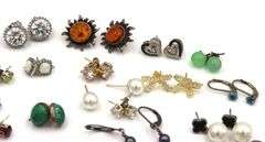 Group lot of vintage 925 sterling silver earrings