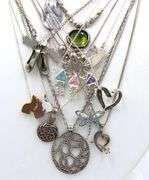 Group lot of 12 vintage 925 sterling silver necklaces