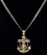 Honorable 10K Yellow Gold Mariners Cross Pendant Necklace