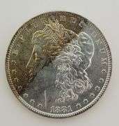 1881 O Morgan Silver Dollar, AU Toned