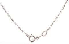 14kt White gold 0.30ctw diamond cluster pendant on chain