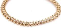 14kt Yellow gold 2ctw diamond tennis bracelet