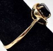Loving 10K Yellow Gold Black Spinel and Diamond Ring