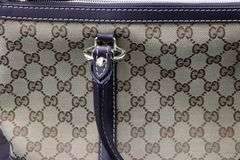 Gucci beige ebony GG canvas lovely heart shaped interlocking G tote bag