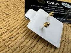14k Yellow Gold Square 4mm Moissanite Stud Screw Back Earrings