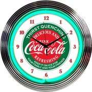 Coca-Cola Evergreen Neon Wall Clock