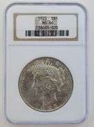 1923 Silver Peace Dollar, NGC MS64
