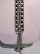 14K White Gold Pearl & Onyx Necklace/Bracelet Set