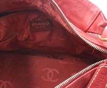 Vintage Chanel Surpqiue Stitch Red Quilted Shoulder Bag