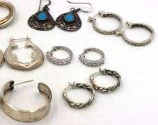 Group lot of Vintage 925 sterling silver earrings