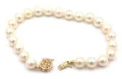 White fresh water pearl strand bracelet