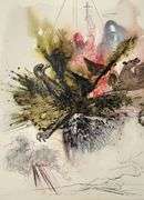 Highly Collectible and Rare Salvador Dali Original Lithograph from the 'Biblia Sacra' Suite