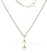 14K WG 3 Diamond Pendant on a Necklace