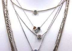 Group of 8 vintage 925 sterling silver necklaces