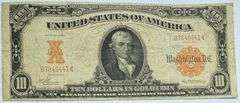 $10 Gold Certificate Series of 1907 Note