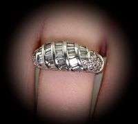 Elegant 18K White Gold Diamond Dome Ring