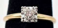 Lovely 14K Yellow Gold Diamond Ring