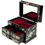 Mother of Pearl Jewelry Box 4-Drawer Organizer