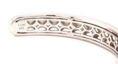 925 Sterling silver sapphire and diamond cuff bangle