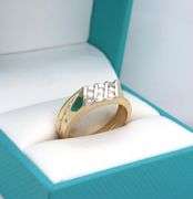 14kt Yellow gold 0.36ctw 3 row diamond band