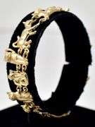 Purfect 14K Yellow Gold Cat Motif Bracelet
