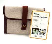 Vintage Hermes Jigepm Canvas Clutch Bag