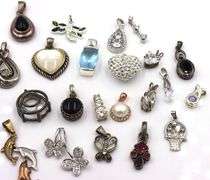 Group lot of Vintage 925 sterling silver pendants