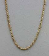 14kt Yellow gold rope chain necklace