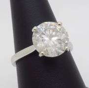 4.10ct Earth Mined Diamond Solitaire Engagement Ring
