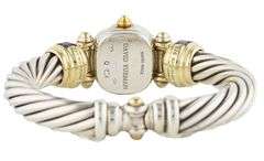 David Yurman Mother of Pearl and Iolite Cable Bangle Watch