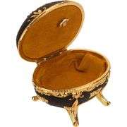 Black and Gold Musical Trinket Jewelry Box