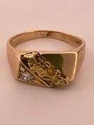 MEN'S 14K YELLOW GOLD DIAMOND RING