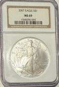 2007 NGC MS 69 Silver Eagle