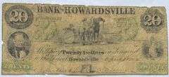 $20 Bank of Howardsville Va 1862 Note