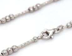 Sparkling 18K WG Ball 7 Bar Necklace