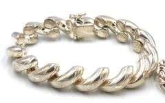 Group lot of 2 vintage 925 sterling silver bracelets