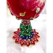 Pure Gold Peacock Fabergé Egg Jewelry Box with Bracelet