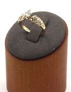 14kt Yellow gold 0.33ct pear shaped and baguette diamond engagement ring