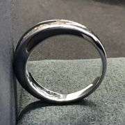 18K WHITE GOLD NATURAL BAGUETTE CUT DIAMOND WEDDING BAND
