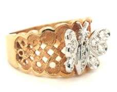 Fun 14K Butterfly of Diamonds Ring